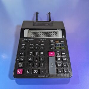 Casio HR-200RC 12 Digit Printing Calculator Black Desktop Adding Machine Busines